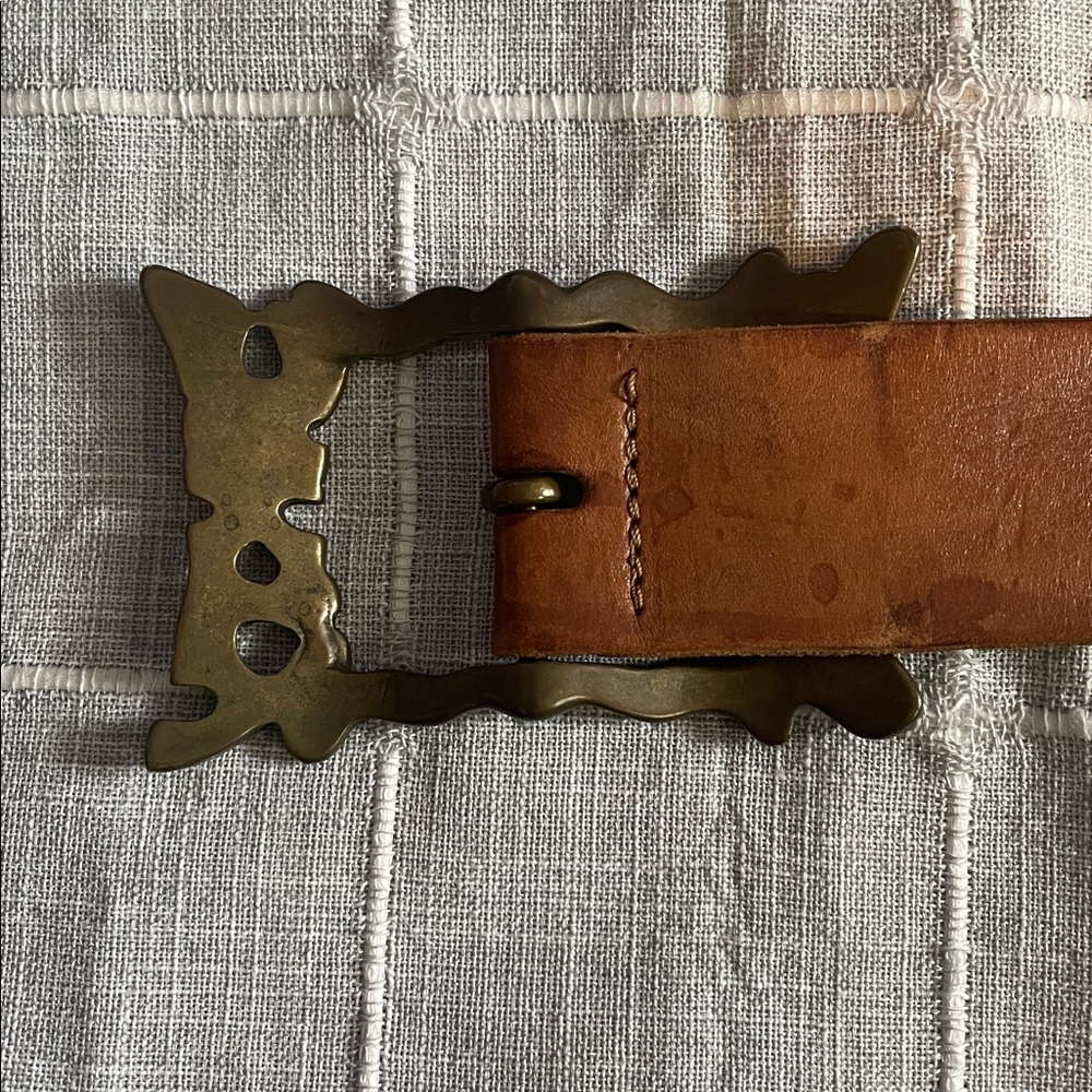 Miss Sixty Vintage Leather Italy Chunky Belt Buckle Sz M - Picture 13 of 13
